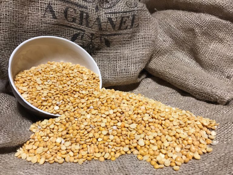 guisantes amarillos secos a granel